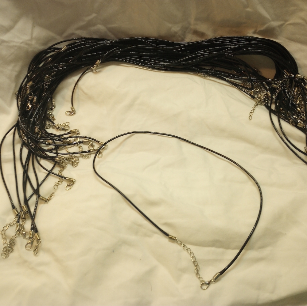 Black cord necklaces